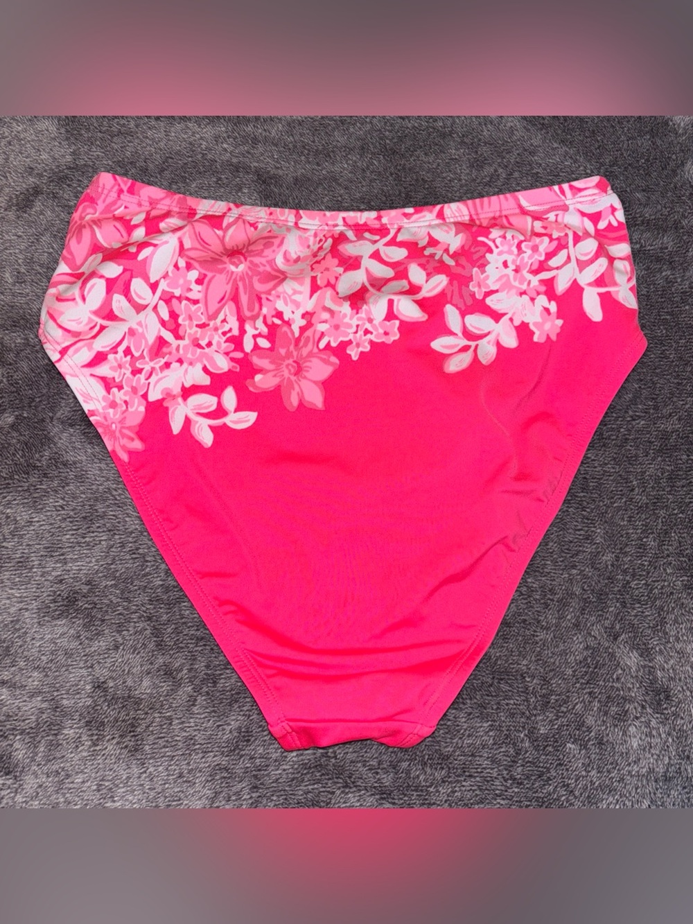 Lilly Pulitzer Bikini Bottom Size 8 Yarrow High Waisted Bottom Roxie Pink